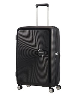 Soundbox 4-wheel 77cm large Spinner Expandable suitcase Bass Black